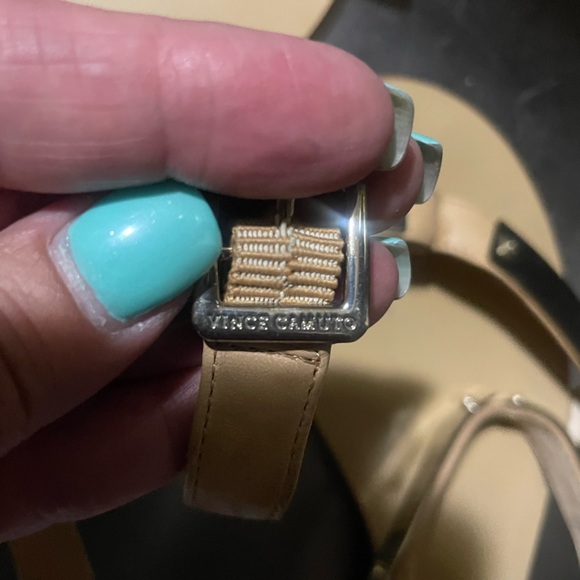 Vince Camuto Beige Joslyn Toe Loop Sandals, Size 8 1/2 - Picture 8 of 8